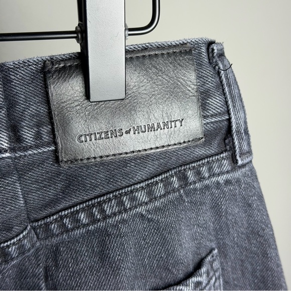 Citizens of Humanity Horseshoe Denim Black Barrel Jean Cropped Organic Cotton 30 - Picture 10 of 15